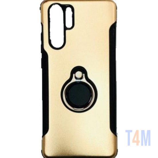 CAPA DE SILICONE COM METAL E ANEL DE DEDO XIAOMI REDMI NOTE 5 DOURADO